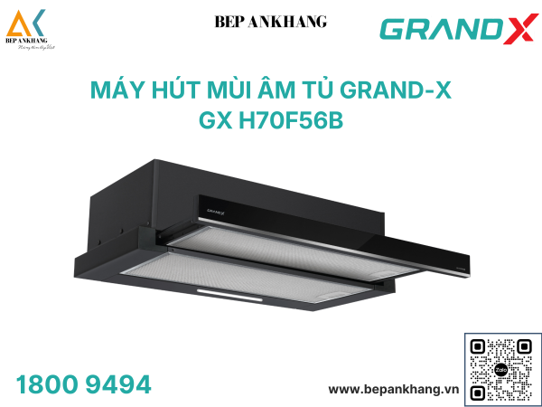 Máy hút mùi âm tủ GrandX GX H70F56B – Công suất hút 950m³/h